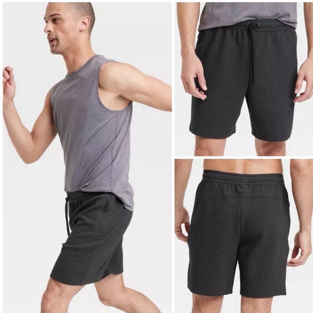 NWT! All In Motion Men's Textured Knit Shorts 7"